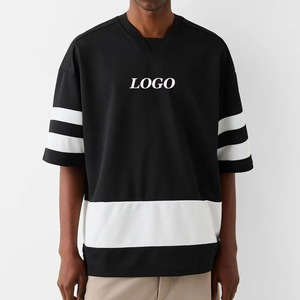 เสื้อยืดทรงบ็อกซี่ขนาดใหญ่พิเศษสำหรับผู้ชาย ไหล่ตก ผ้าฝ้ายพรีเมียม เสื้อผ้าสตรีทแวร์ OEM - Product Image 5