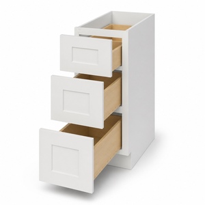 Gabinete de Baño con Cajones de 12 Pulgadas, Estilo Shaker Blanco, 3 Cajones, RTA, Marca Privada, Fabricante OEM de Vietnam - Product Image 3