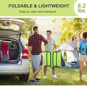 Tumbona Plegable de 5 Niveles Ajustables con Reposacabezas de Malla Transpirable para Playa, Patio o Terraza, Color Verde - Product Image 6