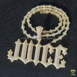 Pendentif en Moissanite Premium « CEO KING » avec Chaîne Cubaine Entièrement Pavée – Bijoux Hip Hop en Gros - Product Image 5