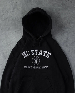 Sudadera con capucha del Colegio Estatal de Medicina Veterinaria de Nc, unisex, extragrande, de algodón negro, felpa francesa, informal, para otoño - Product Image 6