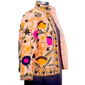 best quality Handmade Suzani Embroidery TNT <b>Jacket</b> for Women Breathable Cotton Unisex Coat Ethnic <b>Short</b> <b>Jacket</b> for women Gifts - Product Image 4