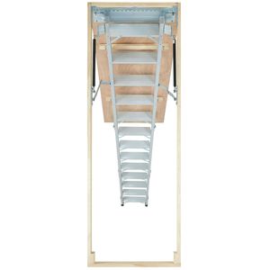 Scala per Soffitta in Alluminio da 28 Piedi, Capacità 350 libbre, 22.5"x63", Pieghevole, Leggera, Portatile, Estensione 9.5 Piedi, Portata 12 Piedi - Product Image 6