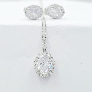 New Design Classic Oval Shape Rhodium Plated <b>Silver</b> Moissanite <b>Stud</b> 4 Layers Plated Gold Quality for Women's Anniversary - Product Image 4