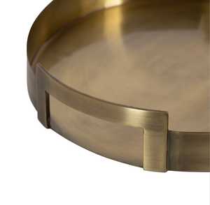 Plateau décoratif rond moderne avec poignées, emballage en une seule pièce - Product Image 4