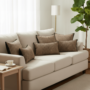 SOGA Juego de 6 Fundas para Almohadas y Cojines, Cuadradas de 45 cm y Lumbares de 30x50 cm, con Textura Ondulada, Decorativas para Sofá y Cama - Product Image 2