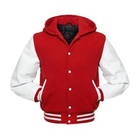 Veste d'hiver pour homme de haute qualité, design varsity surdimensionné, corps en polyester/coton, broderie sur le devant, manches en spandex