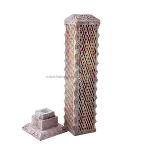 Best Selling <b>Marble</b> Soapstone Square <b>Candle</b> and Incense Holder With Jali Carving Available at Wholesale Price - Product Image 1
