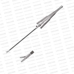 Pinza Corrugadora Endoscópica de 6 Pulgadas con Eje Recto, Mango Ergonómico Aislado Maleable, Instrumento de Cirugía Plástica para Levantamiento de Cejas de Vaslcare - Product Image 2