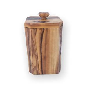 Wooden Salt Jar Multipurpose Wooden <b>Kitchen</b> <b>Storage</b> Box with Lid <b>for</b> Salt Sugar Tea Coffee Spices and Dry Ingredients - Product Image 3