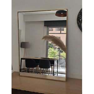 Espejo de Maquillaje de Vidrio Transparente con Acabado Dorado para Decoración de Mesa, Decoración del Hogar, Tamaño Personalizado a Precio Accesible - Product Image 5