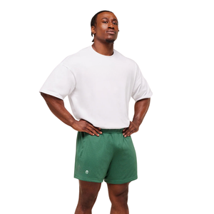 Pantalones Cortos Deportivos de Malla Transpirable para Hombre, 5 Pulgadas, para Gimnasio, Entrenamiento, Color Verde - Product Image 4