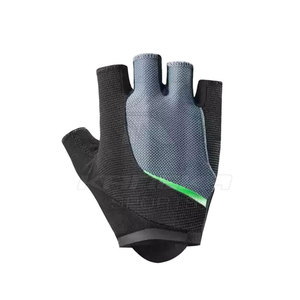 Gants de cyclisme en cuir à demi-doigts, absorbant les chocs, avec sangle de poignet réglable antidérapante pour les sports de plein air - Product Image 3