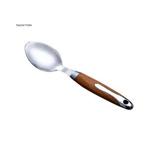 Daystar Trade Modern Design Durable Natural Wooden Handle Hand Polished Stainless Steel Travel Party Cutlery Set Spoon <b>Flatware</b> - Product Image 1