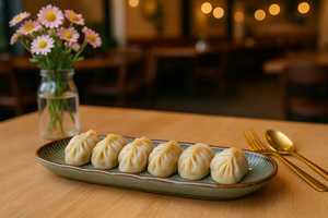 <b>Ceramic</b> Serving Platter for Momos, Sushi & Snacks – Long Oval Dinner <b>Plate</b> Modern <b>Ceramic</b> Oval Serving Tray – Elegant Platter - Product Image 4