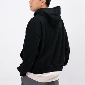 Sweat-shirt à capuche uni de haute qualité en coton et polyester pour homme, coupe régulière, poids lourd, de la marque Clush Industries, vente en gros - Product Image 2