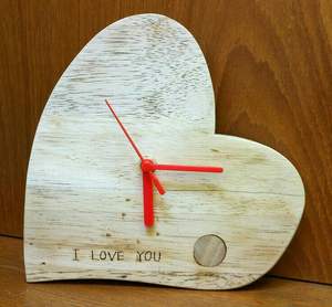 Horloge murale en bois massif de luxe, design Art Déco, pour la décoration de mariage et de salon - Product Image 6