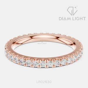 Bague de mariage ronde 0,72 carat, bijoux fins, certifiée IGI, or blanc 14 carats, diamant de laboratoire, bague de fiançailles et d'anniversaire - Product Image 3