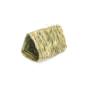 Tunnel pliable en herbe tressée pour lapins, jouet à mâcher en paille pour hamsters, cochons d'Inde et petits animaux, cachette écologique - Product Image 2