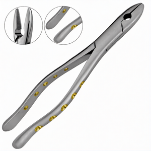 Pinzas de Extracción Dental # Instrumento Quirúrgico Manual Ergonómico de Acero Inoxidable con Empuñadura de Pitón Hueca Dorada 1STD - Product Image 2