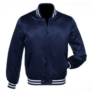 Autumn Solid Windproof Eco-Friendly Breathable Stand Collar Canvas Varsity Jacket OEM Single <b>Button</b> Light Men Custom Color - Product Image 4