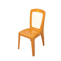 Chaise en plastique moderne, durable, sans BPA, légère, imperméable, empilable, effet pierre/marbre, avec dossier à 9 rayures en relief pour jardin