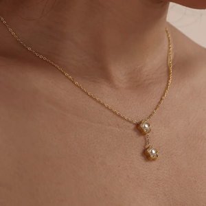 Collar de Flores para Mamá, Mujer, Acero Inoxidable 304, Chapado en Oro Real de 18K con Circonita, con Revestimiento de 0.03µm de Grosor - Product Image 2