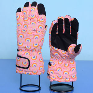 Gants de ski imperméables fournis directement par l'usine, pour l'extérieur, décontractés, chauds pour l'hiver, avec sangle réglable et paume antidérapante, logo personnalisable - Product Image 1