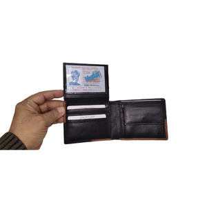 100% กระเป๋าสตางค์ผู้ชายกันน้ำได้, กระเป๋าสตางค์หนังแท้สั้นปักลายดาวเปิดฝาปิดได้ยาวนานบัตรเงินสดคุณภาพ - Product Image 1