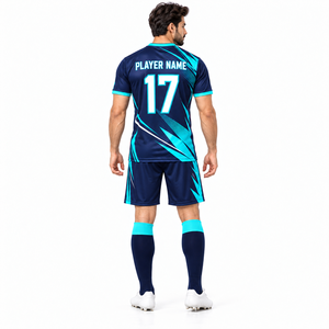 Tenue de football personnalisée pour hommes, femmes et adultes – Maillot et short de sport athlétique pour matchs et entraînements – Vêtements de sport 100 % personnalisables - Product Image 3