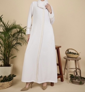 Best Selling Beautiful Dubai Women Abaya Traditional Islamic Muslim Clothing & <b>Accessories</b> <b>Floor</b> Length Long Sleeves Front Open - Product Image 1