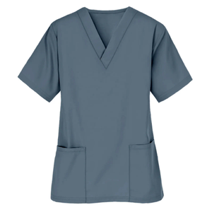 Uniforme de Enfermería para Mujer, Estilo Doctora, 2 Piezas, Color Azul Cielo, Personalizado para Hospital - Product Image 1
