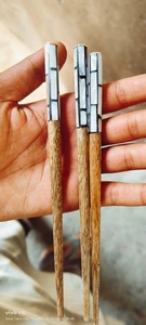 Shell Inlaid Wooden <b>Chopsticks</b> Traditional Chinese Design High Gloss Eco-Friendly <b>Reusable</b> Flatware Set for Party - Product Image 3