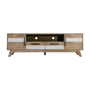 Mueble para TV de Madera Maciza Colección SOHO, 2 Puertas, 2 Cajones, Mueble de Salón, Mejor Precio, Hecho en Vietnam - Product Image 2