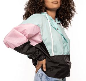 Haut court personnalisé pour femmes grande taille veste de mode été décontracté imperméable coupe-vent en Nylon imprimé tissu approvisionnement en gros - Product Image 3