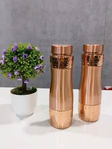 ขวดน้ำทองแดงสีดำลายแบบตะวันออก พกพาสะดวกสำหรับใช้ในบ้าน - Product Image 2