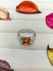 Bague en Quartz Jaune Céleste Élégante, Bijou en Cristal, Cadeau Tendance pour Femmes et Filles, Bague de Fiançailles Unique - Product Image 2