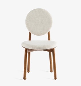 Midcentury Modern <b>Wood</b> <b>Dining</b> Room Set Round Table with Solid Back <b>Chairs</b> Durable Home Furniture for <b>Dining</b> Area - Product Image 3