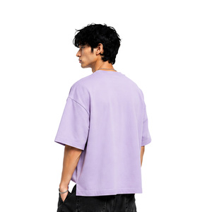 เสื้อยืดทรงบ็อกซี่ผู้ชายขายส่ง ผ้าคอตตอนพรีเมียมเนื้อหนา ทรงหลวม แขนสั้น รับทำโลโก้ตามสั่ง OEM ODM เสื้อผ้าแบรนด์ส่วนตัวสำหรับผู้ชาย - Product Image 5