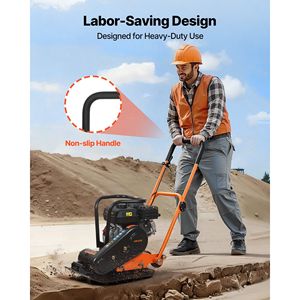 Compattatore a Piastra a Benzina da 6.5 HP 196CC, 5600 VPM, Vibrazione 2360 Lbs, Piastra 20.1 X 15 Pollici - Product Image 2