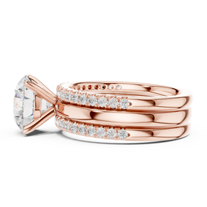 Anillo de compromiso Aries Jewel con tallo dividido, oro macizo de 14K, diamante de corte brillante redondo de 3 CT certificado por IGI, colección de joyería. - Product Image 6