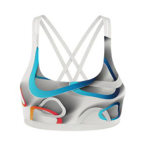 Wholesale Custom Sublimation Printed Sports Yoga Bra Women Seamless Quick-Dry High Support Gym Fitness Workout Bra OEM ODM - Product Image 2
