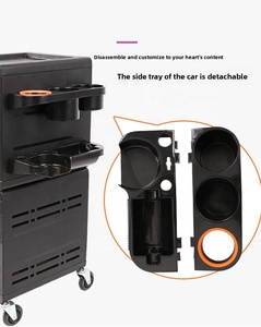 Carrito de Almacenamiento Multiusos de Acero Inoxidable Rosa, con Ruedas, para Herramientas de Peluquería, para Salón de Belleza - Product Image 6