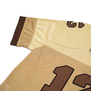 Maillot de hockey sur glace pour homme, col rond, manches courtes, numéro 12, marron beige, polyester, coupe décontractée, toutes saisons, vêtements de sport - Product Image 5