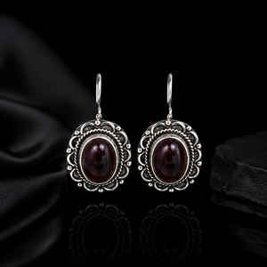 Pendientes Colgantes Clásicos de Plata Oxidada con Amatista, Regalo de Aniversario para Mujer, Venta al por Mayor, Proveedor ARTS - Product Image 6