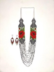Conjunto de collar de cuentas de semillas de flora únicas al por mayor en tendencia |   Joyería Boho con Flecos para Boda o Aniversario - Product Image 4