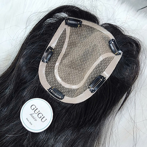 ผมต่อแบบแฮนด์เมด Guguhair แท้ 100%  ฐานไหมเวียดนาม  แบบคลิปหนีบ  พร้อมหนังกำพร้าผม - Product Image 1