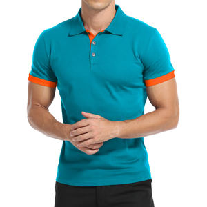 Polo moderne pour homme coupe classique, style ajusté, manches courtes, col à 3 boutons et design épuré - Product Image 1