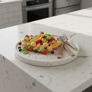 Bandeja Redonda Moderna de Mármol para Servir Comida en Mesa de Comedor, para Fiestas, Hogar y Decoración de Bodas - Product Image 3