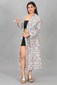 Robe longue d'intérieur pour femme, collection automne-printemps-été, en coton, peignoir, kimono floral fait main, vêtement de nuit élégant et doux, vente en gros - Product Image 2